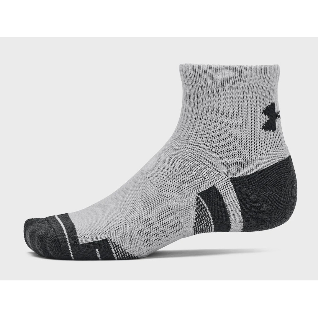 Шкарпетки Under Armour 1379510-011 Performance Tech 3 пари Qtr сірий XL (196884003036)