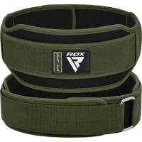 Атлетичний пояс RDX RX5 Double Belt неопреновий Army Green S (WBD-RX5AG-S)