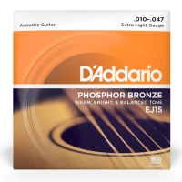 Струни для гітари D'Addario Phosphor Bronze Extra Light (10-47) (EJ15)