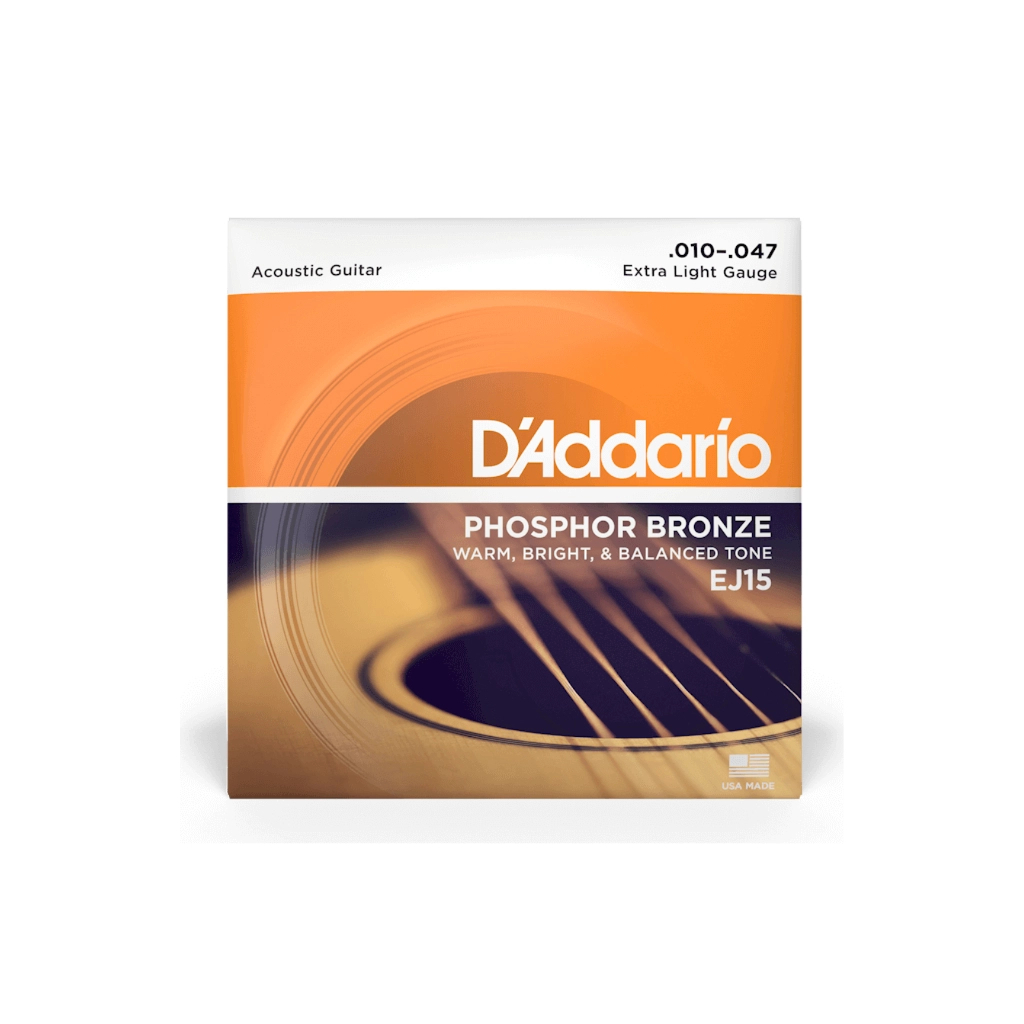 Струни для гітари D'Addario Phosphor Bronze Extra Light (10-47) (EJ15)