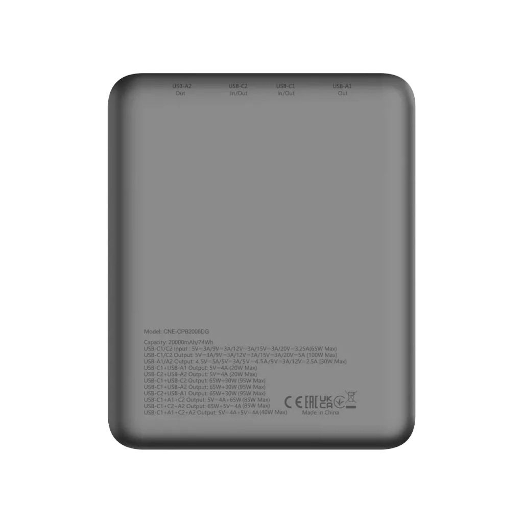 Батарея універсальна Canyon PB-2008 20000mAh PD/100W Q.C/3.0 (CNE-CPB2008DG)