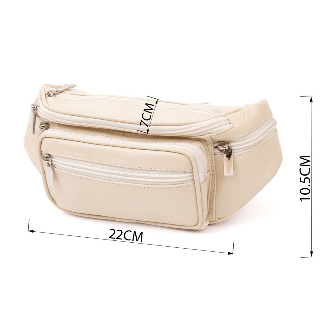 Сумка Vintage Бананка поясна унісекс Біла (20440)