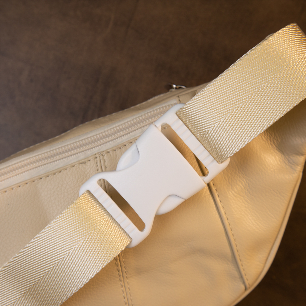 Сумка Vintage Бананка поясна унісекс Біла (20440)