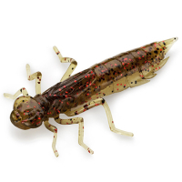 Силікон рибальський FishUP Dragonfly 1.2" 045 - Green Pumpkin/Red&Black (10шт/уп) (1864.04.83)