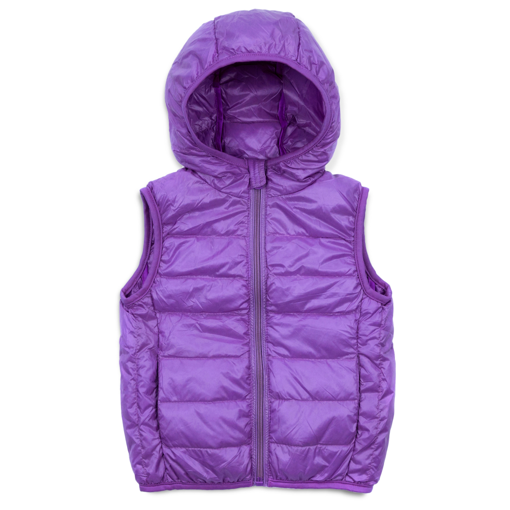 Жилет дитячий Kurt пуховий з капюшоном (V-HT-580T-100-violet)