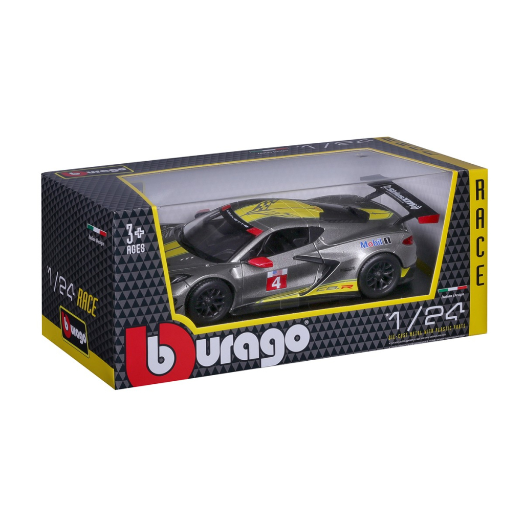 Машина Bburago Chevrolet Corvette C8.R (124) (18-28024)