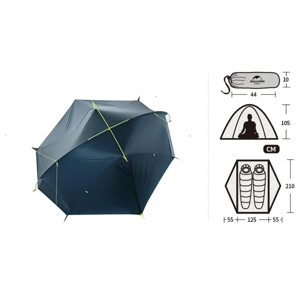 Намет Naturehike двомісний Tagar NH17T180-J блакитний (6927595716182) Намет Naturehike двомісний Tagar NH17T180-J блакитний (6927595716182)