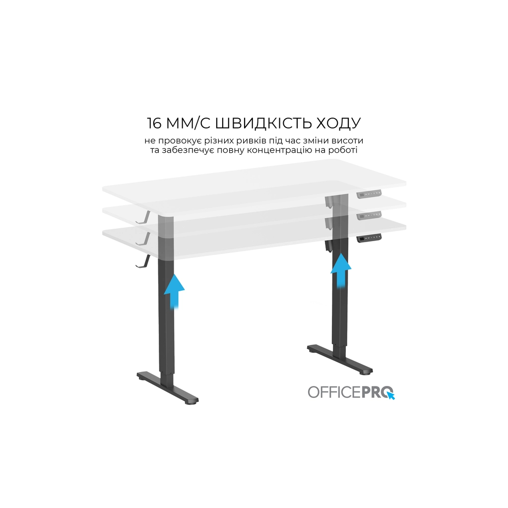 Комп'ютерний стіл OfficePro ODE1470WB White/Black (ODE1470WB)
