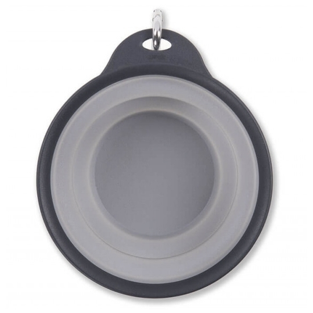 Посуд для собак Dexas Дорожня складна миска Тревел Кап з карабіном велика 480 мл (світло-сіра) (0084297309183)