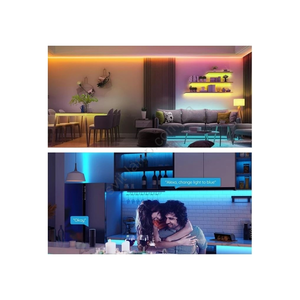 Світлодіодна стрічка Govee H615A LED 5.0m, RGB, WI-FI/Bluetooth, microphone, white (H615A3A3) Світлодіодна стрічка Govee H615A LED 5.0m, RGB, WI-FI/Bluetooth, microphone, white (H615A3A3)