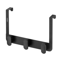 Towel rack ARDESTO Minimalism Door with 3 hooks Black (ARHB3109B)