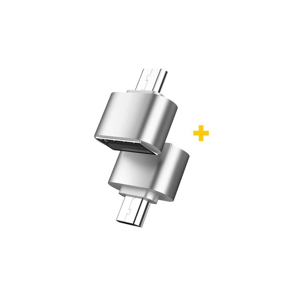 Перехідник OTG USB 2.0 AF to USB-C silver XoKo (XK-AC035-SL2)