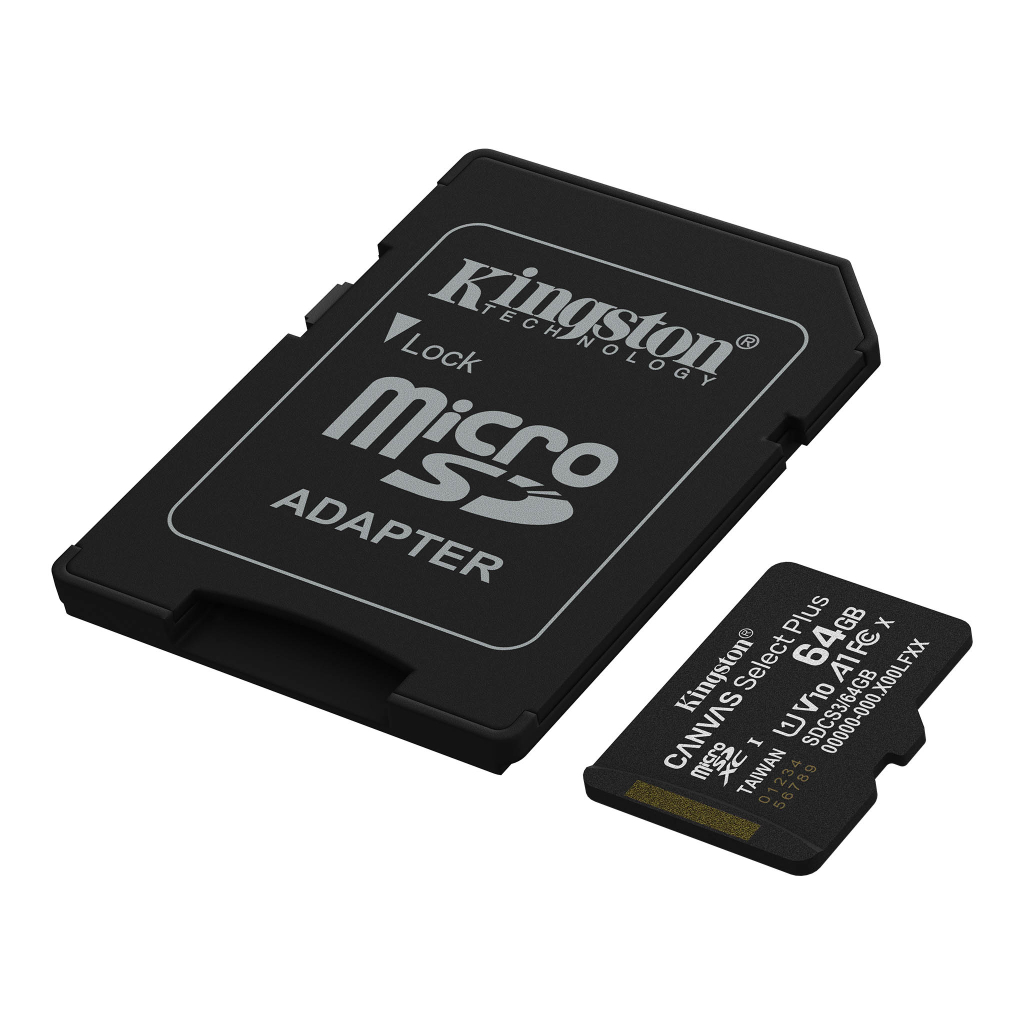 Карта пам'яті Kingston 64GB microSDXC class 10 UHS-I V10 A1 Canvas Select Plus (SDCS3/64GB) Карта пам'яті Kingston 64GB microSDXC class 10 UHS-I V10 A1 Canvas Select Plus (SDCS3/64GB)