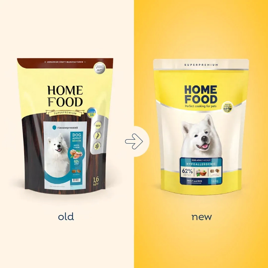 Сухий корм для собак Home Food ADULT MEDIUM Hypoallergenic з фореллю та рисом 10 кг (4820235020330)