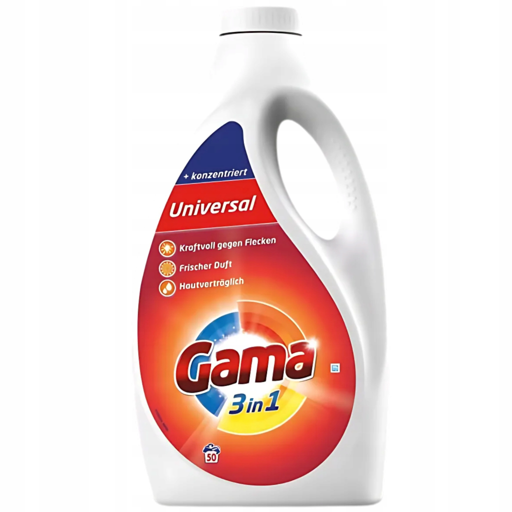 Гель для прання Gama 3 in 1 Universal 2.25 л (8435495845362)