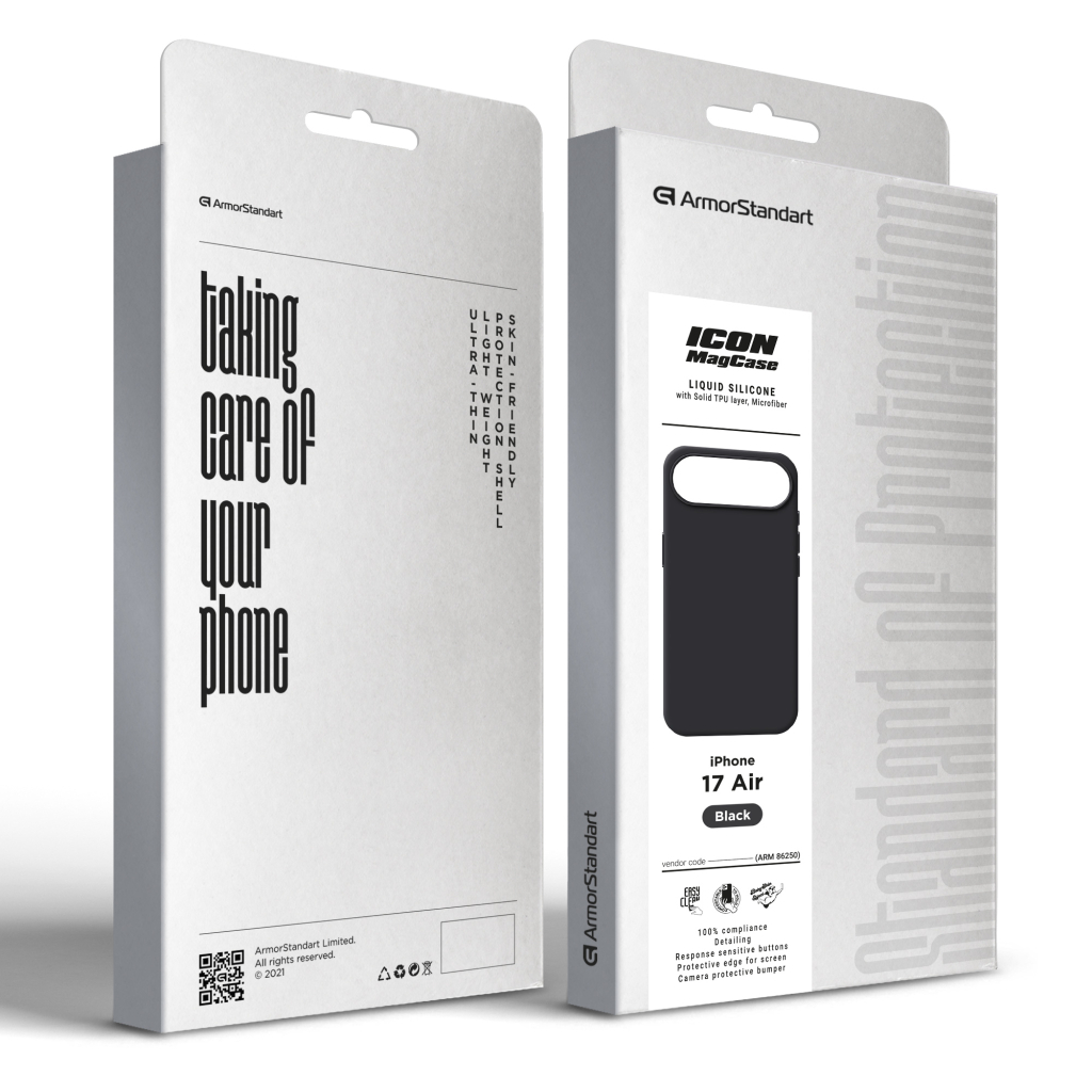 Чохол до мобільного телефона Armorstandart ICON2 MagCase Apple iPhone 17 Air Black (ARM86250) Чохол до мобільного телефона Armorstandart ICON2 MagCase Apple iPhone 17 Air Black (ARM86250)