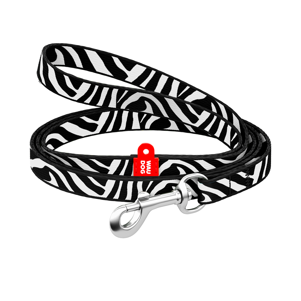 Повідець для котів WAUDOG Nylon "Зебра" Ш 10 мм Д 122 см (369-0055)