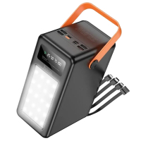 Батарея універсальна HOCO 120000mAh Prometheus 22.5W Fast Chardge, 2*LED lamp, Black (DB120 / 714723)