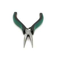 Voltronic flat-nose pliers curved, black-green handles 125x30, Q100 (YT-CD125x30)