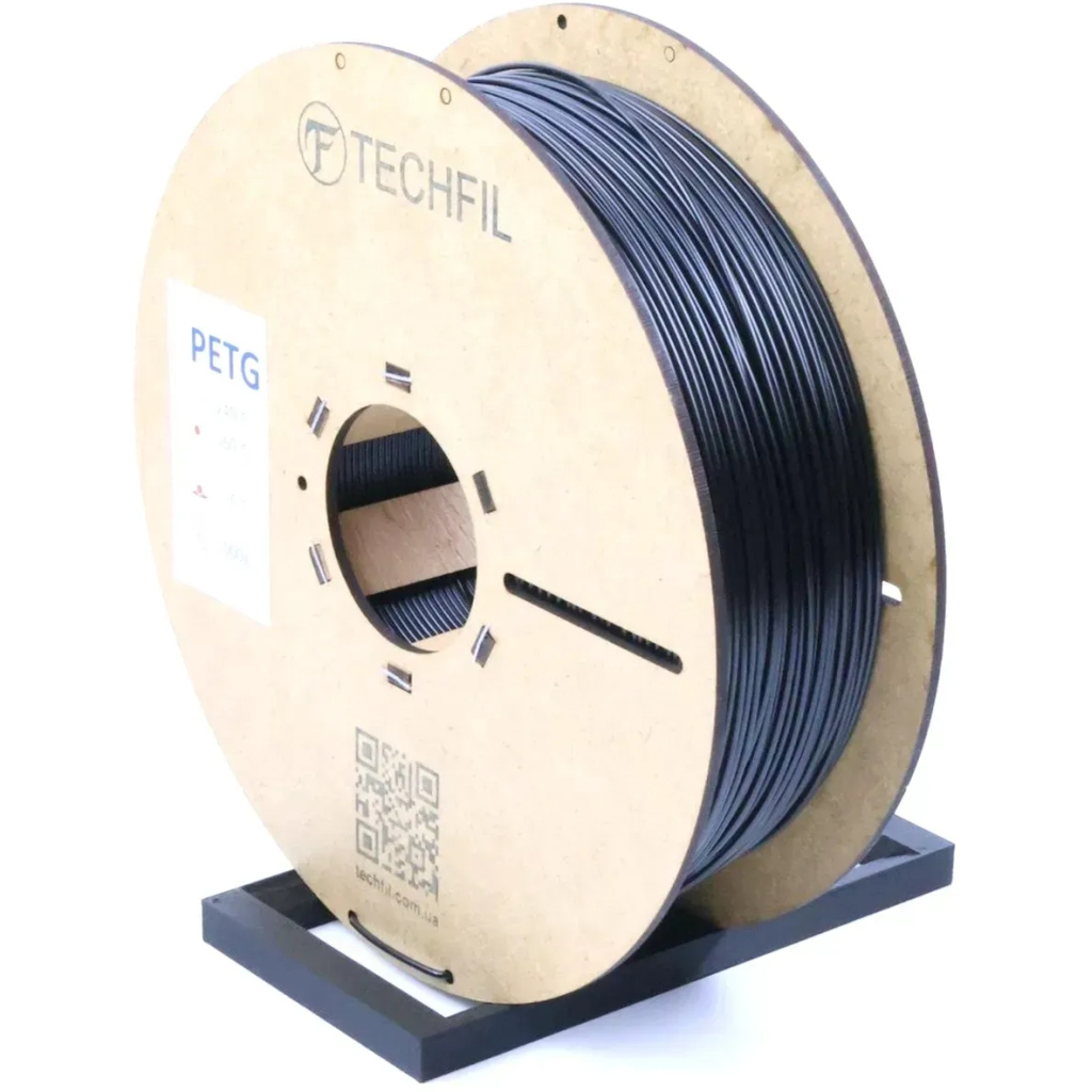 Пластик для 3D-принтера Techfil PETG 074 1.75мм 1кг black (PETG074-1000-BLACK)