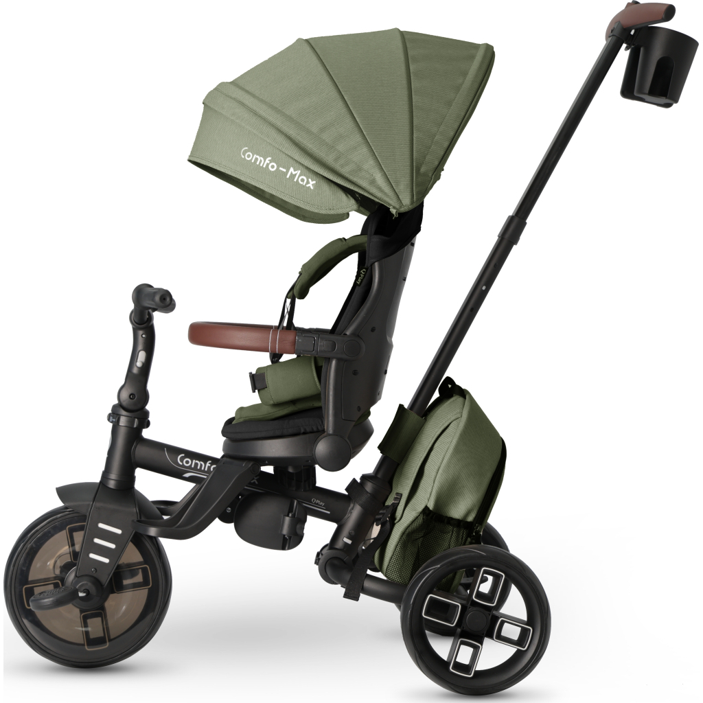 Дитячий велосипед QPlay Comfo Max складаний триколісний Green (T70 ComfoMaxGreen)