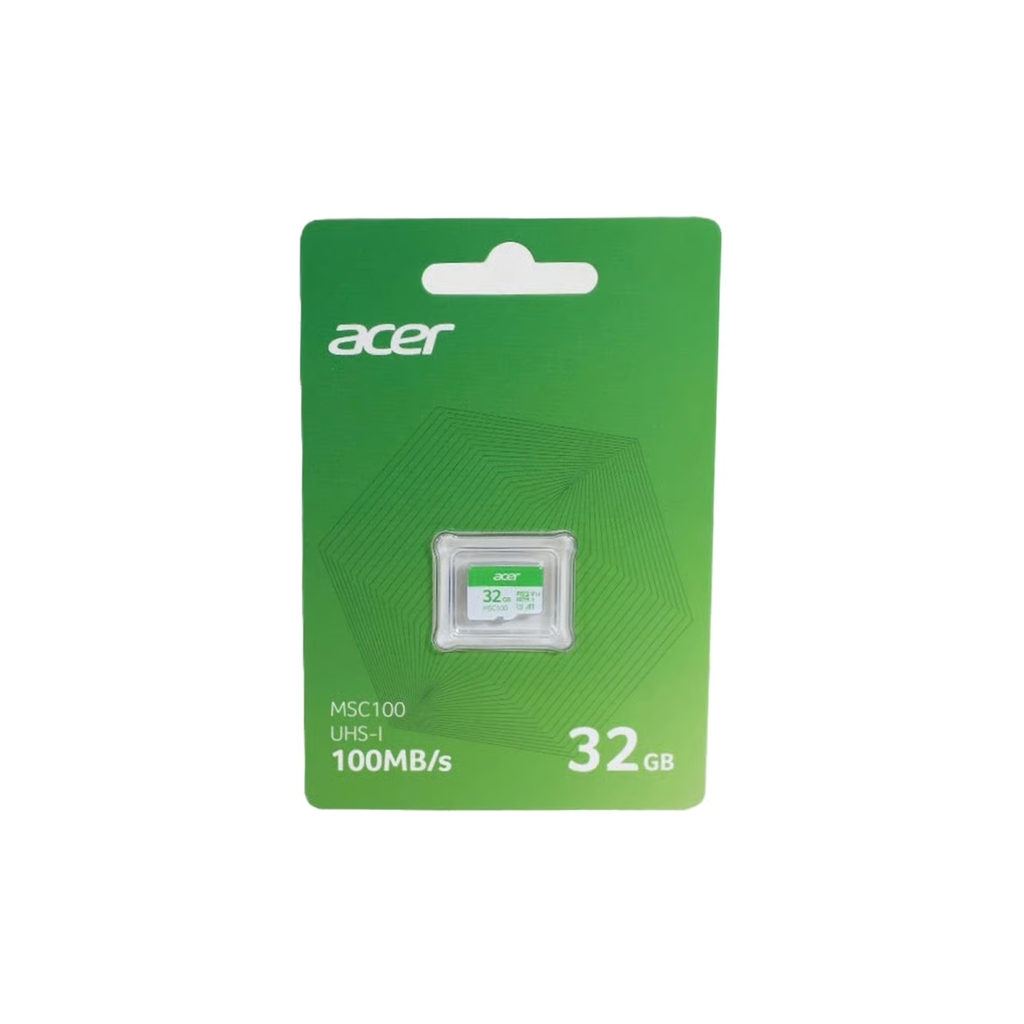 Карта пам'яті Acer 32GB microSD MSC100 /U1/ V10/A1 Read 100MB/s / Write 10MB/s (BL.9BWWA.335) Карта пам'яті Acer 32GB microSD MSC100 /U1/ V10/A1 Read 100MB/s / Write 10MB/s (BL.9BWWA.335)
