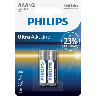 Battery PHILIPS AAA LR03 Ultra Alkaline * 2 (LR03E2B/10)