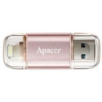 USB флеш накопичувач Apacer 16GB AH190 Rose Gold USB 3.1/Lightning (AP16GAH190H-1)