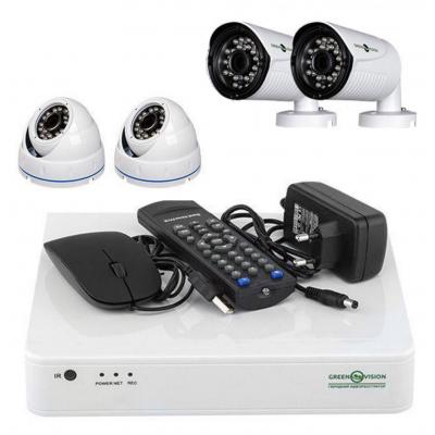 Комплект відеоспостереження GreenVision GV-K-S17/04 1080P (6660)