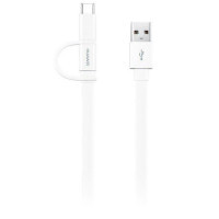 Дата кабель USB 2.0 AM to Micro 5P + Type-C 1.5m AP55S White Huawei (04071417_)
