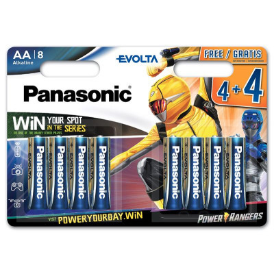 Battery Panasonic AA LR6 Evolta * 8 Power Rangers (LR6EGE/8B4FPR)
