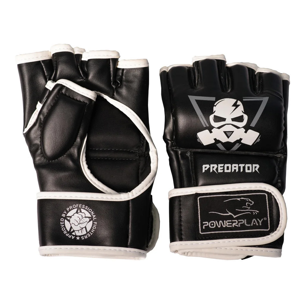 Рукавички для MMA PowerPlay 3056 А XL Black/White (PP_3056A_XL_Black)
