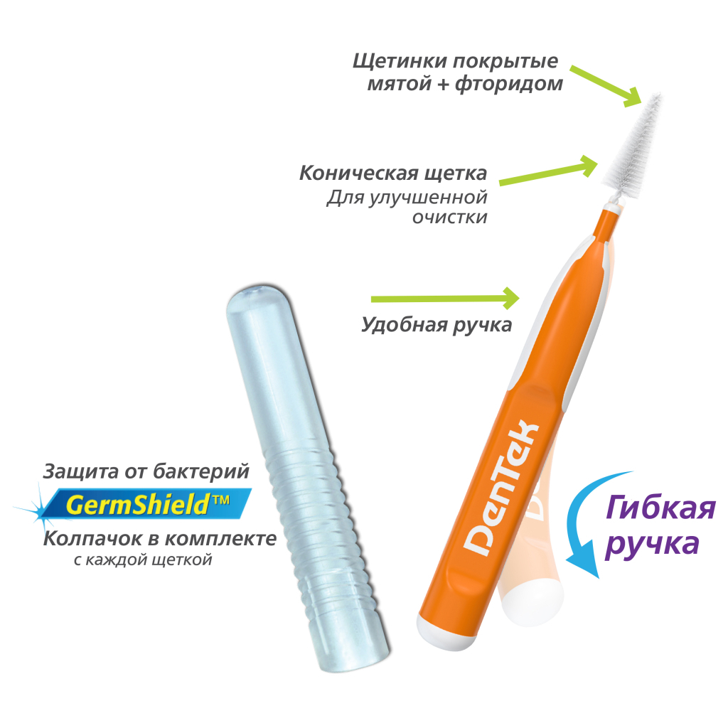 Щітки для міжзубних проміжків DenTek Зручне очищення для Стандартних проміжків 10 шт. (047701001134)