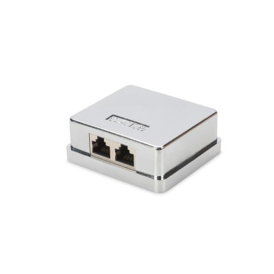 Розетка мережева Digitus 2xRJ45 STP Cat.6 8P8C (DN-93711)