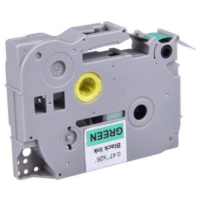 Label printer tape UKRMARK RL-B-S-T731P-BK/GR, analog TZES731. of increased adhesion 12 mm (CBTZS731)