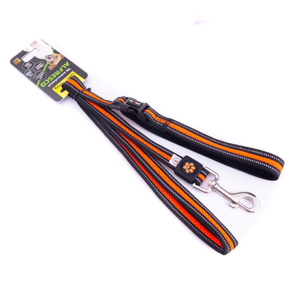 Повідець для собак GimDog Alfresco 2.0х120 см неопрен/фліс (помаранчевий) (8009632059549) Повідець для собак GimDog Alfresco 2.0х120 см неопрен/фліс (помаранчевий) (8009632059549)