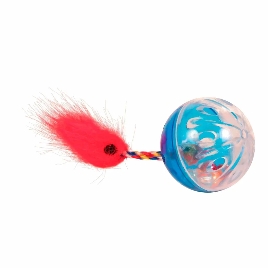 Іграшка для котів Trixie М'ячики шарудні з хвостом 4 см 2 шт (4011905041650)