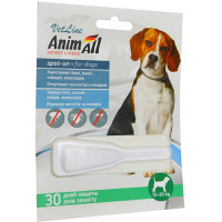 Drops for animals AnimAll VetLine spot-on against fleas and ticks 10-20 kg 4 ml (4820150201937)