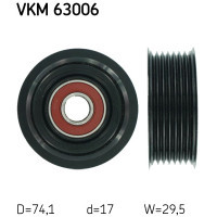Ролик натягувача ременя SKF VKM 63006