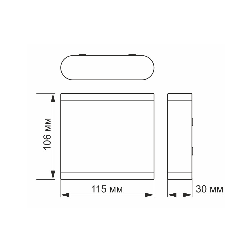 Світильник Videx LED AR06 IP54 6W 2700K чорний (VL-AR06-062B) Світильник Videx LED AR06 IP54 6W 2700K чорний (VL-AR06-062B)