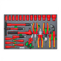 Toptul tool set electrically insulated in VDE housing 27 pcs. (GED2764)