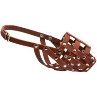 Muzzle for dogs Collar soft #4 brown (06316)
