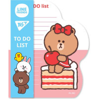 Paper for notes Yes To Do Line Friends girl tablet with magnet, block of 52 sheets (170326)