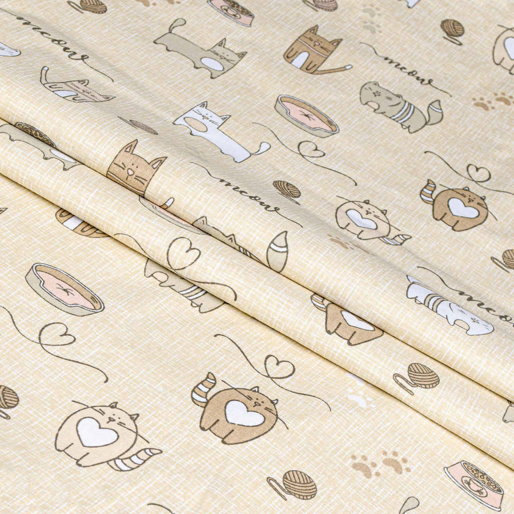 Постільна білизна Home Line Котяча радість пісчано-рожевий бязь полуторний (175853) Постільна білизна Home Line Котяча радість пісчано-рожевий бязь полуторний (175853)