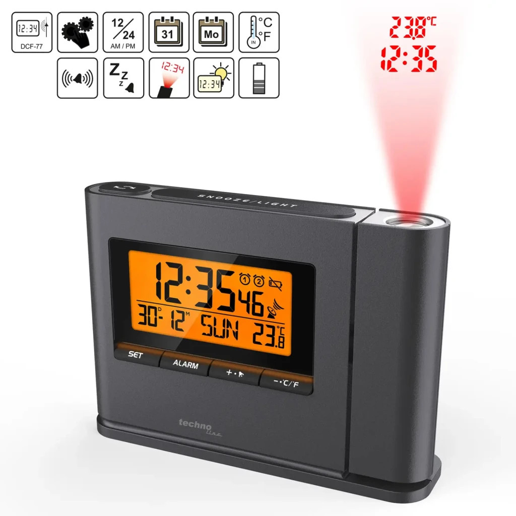 Настільний годинник Technoline WT519 проекційний Anthracite (DAS301811)