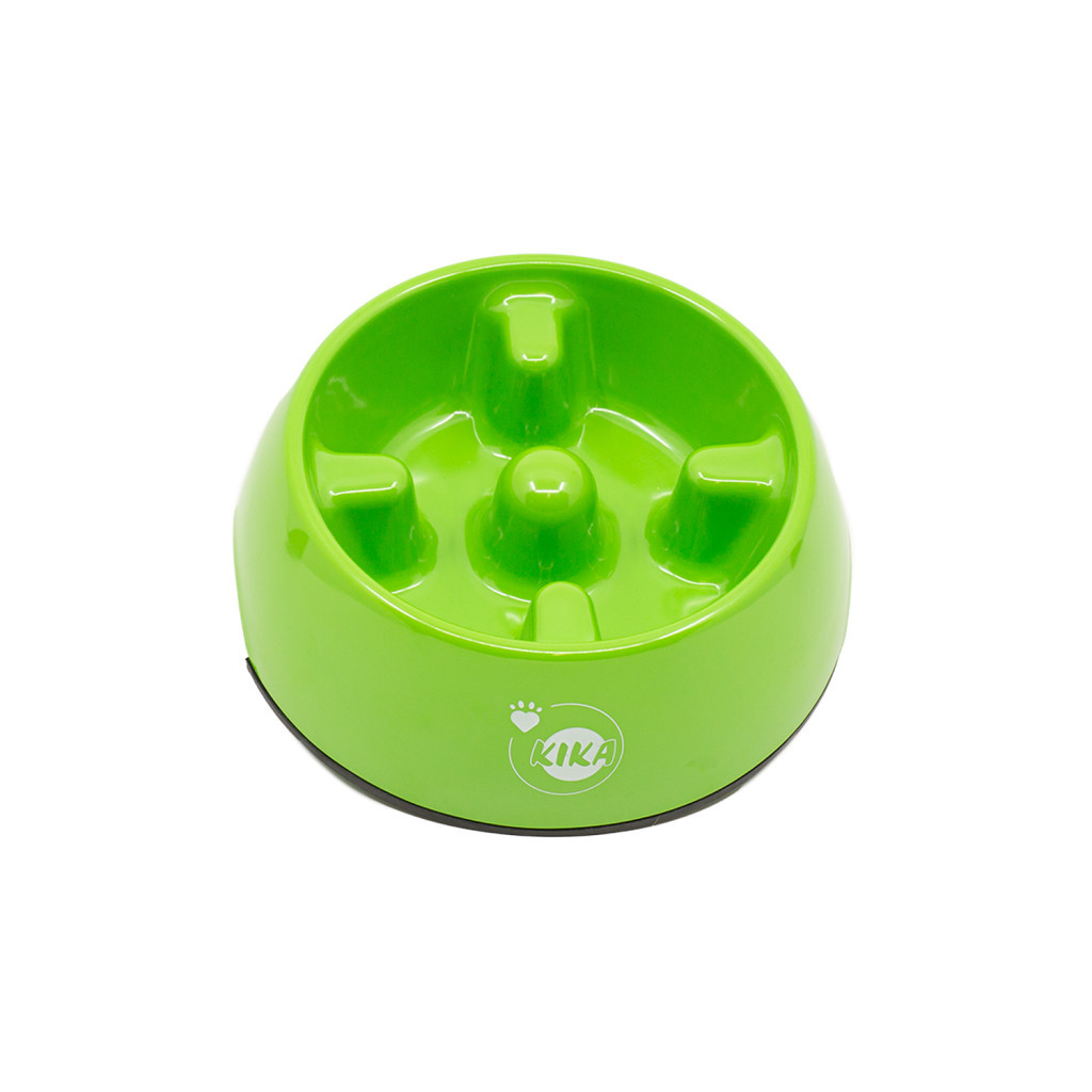 Посуд для собак KIKA Миска для повільного харчування L зелена (SDML990053LM)