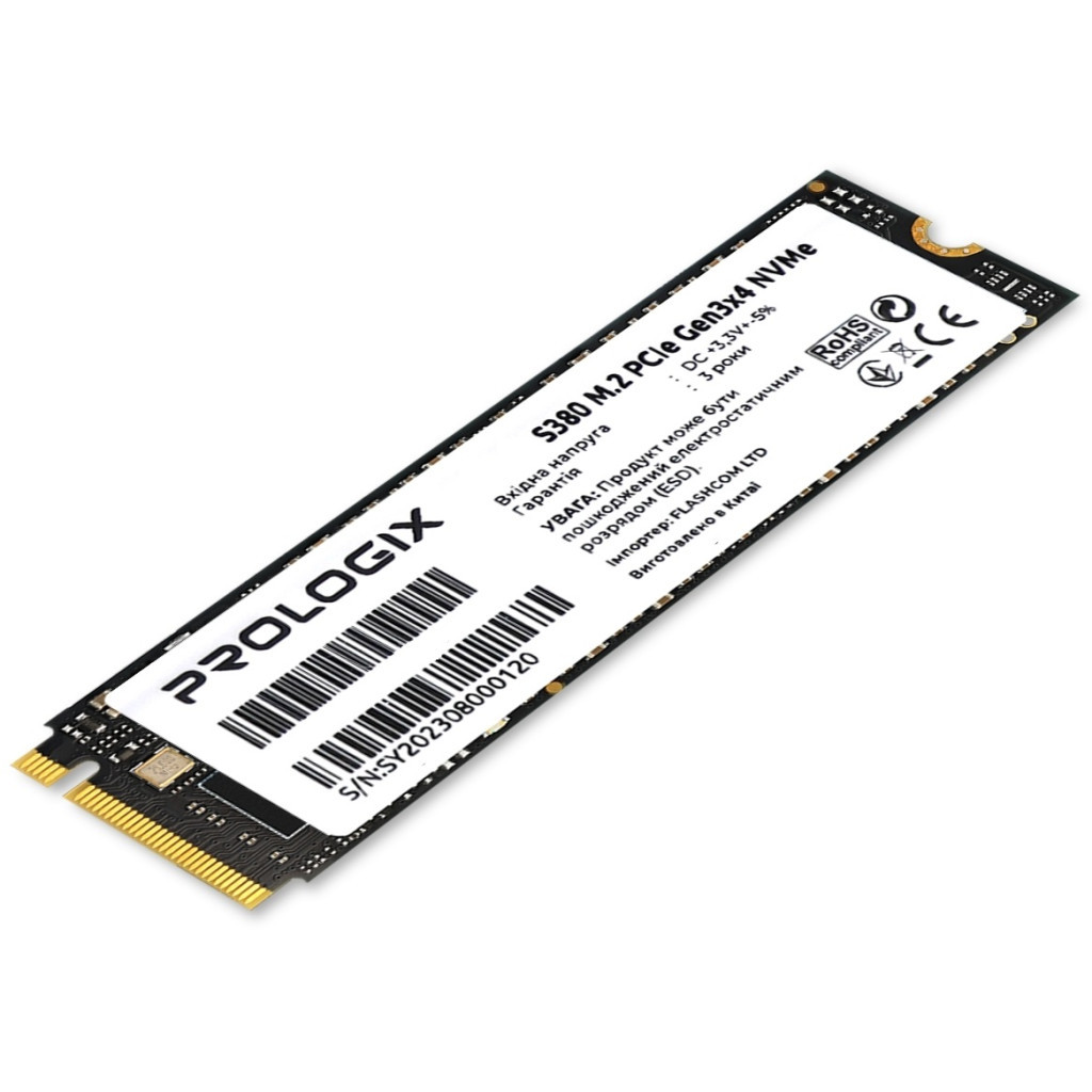 Накопичувач SSD M.2 2280 256GB Prologix (PRO256GS380) Накопичувач SSD M.2 2280 256GB Prologix (PRO256GS380)