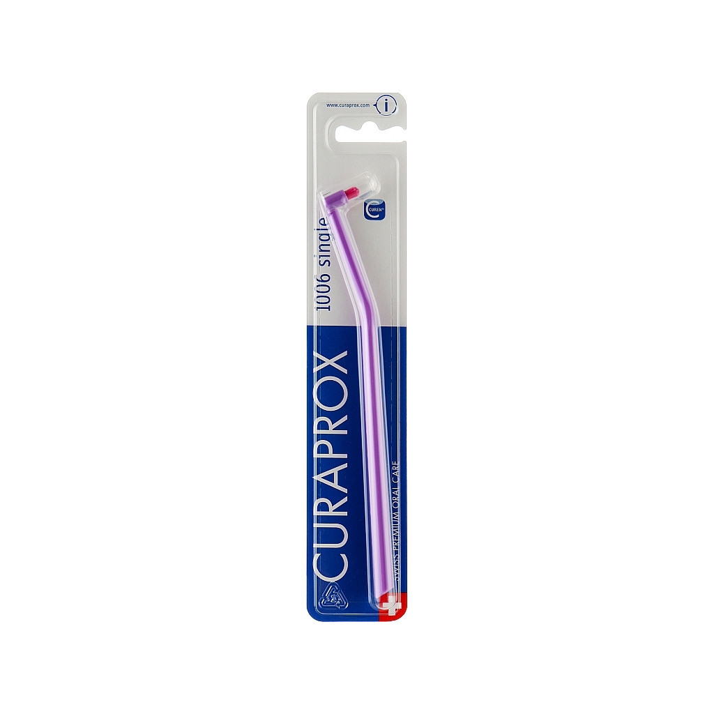 Зубна щітка Curaprox CS 1006 Single & Sulcular 6 мм Монопучкова Лілова (CS 1006-10)