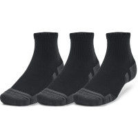 Socks Under Armor 1379510-001 Performance Tech 3 pairs Qtr black LG (196884000998)