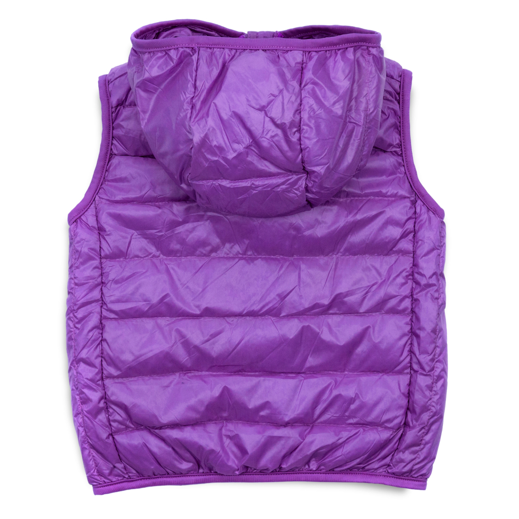 Жилет дитячий Kurt пуховий з капюшоном (V-HT-580T-120-violet)